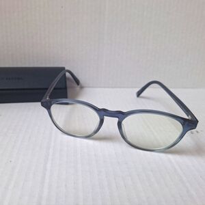 Warby Parker Butler Eyeglasses M 347 52-19-145 Blue Frames Case Included